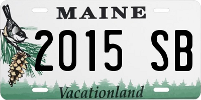 ME license plate 2015SB