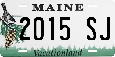 ME license plate 2015SJ