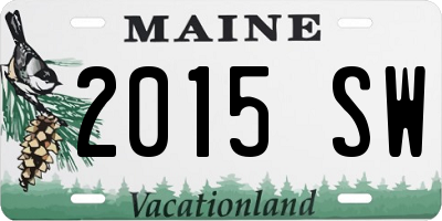 ME license plate 2015SW