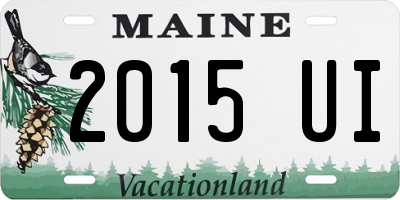 ME license plate 2015UI