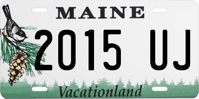 ME license plate 2015UJ