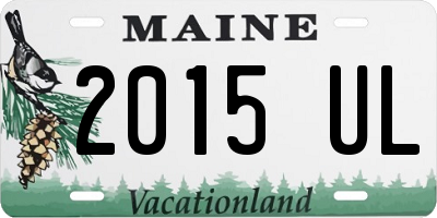 ME license plate 2015UL