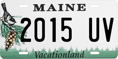 ME license plate 2015UV