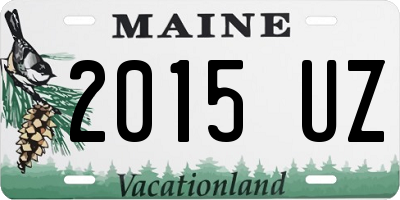 ME license plate 2015UZ