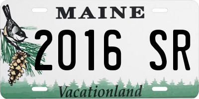 ME license plate 2016SR
