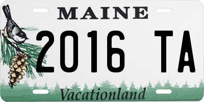ME license plate 2016TA