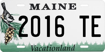 ME license plate 2016TE