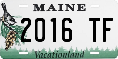ME license plate 2016TF