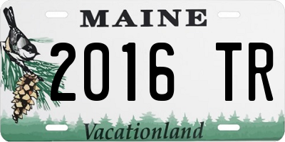 ME license plate 2016TR