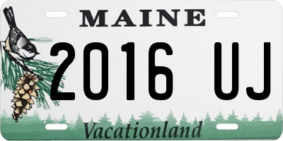 ME license plate 2016UJ