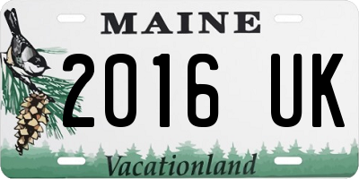 ME license plate 2016UK