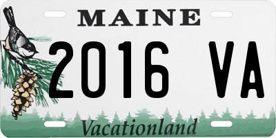 ME license plate 2016VA