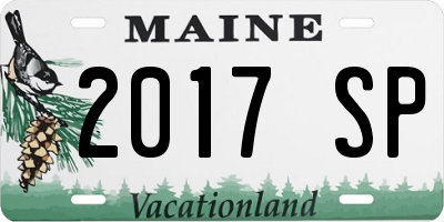 ME license plate 2017SP