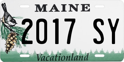 ME license plate 2017SY