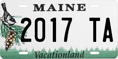ME license plate 2017TA
