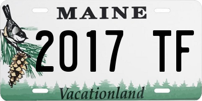 ME license plate 2017TF