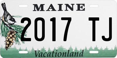 ME license plate 2017TJ