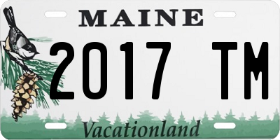 ME license plate 2017TM