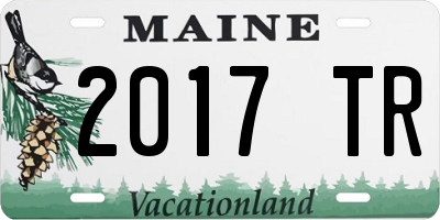 ME license plate 2017TR