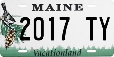 ME license plate 2017TY