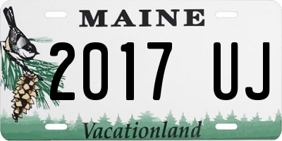ME license plate 2017UJ