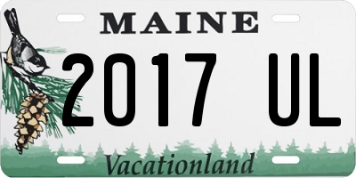 ME license plate 2017UL