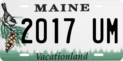 ME license plate 2017UM