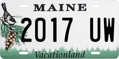 ME license plate 2017UW