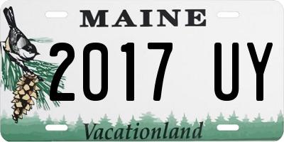 ME license plate 2017UY