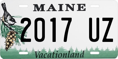 ME license plate 2017UZ