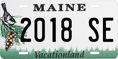 ME license plate 2018SE