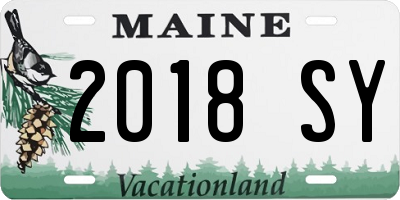 ME license plate 2018SY