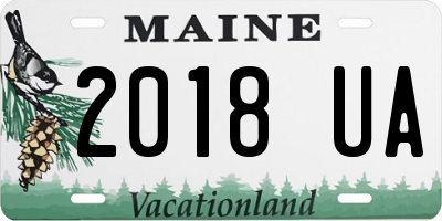 ME license plate 2018UA