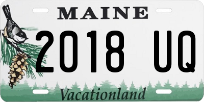 ME license plate 2018UQ