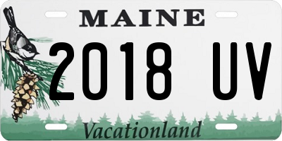 ME license plate 2018UV