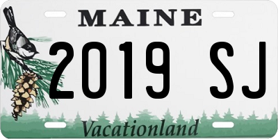 ME license plate 2019SJ