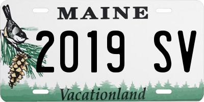 ME license plate 2019SV