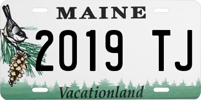 ME license plate 2019TJ