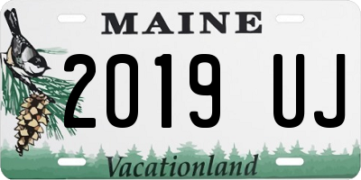 ME license plate 2019UJ