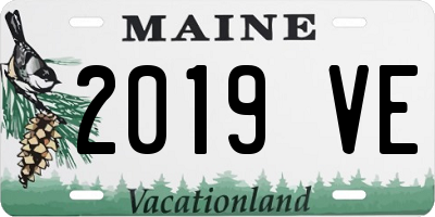 ME license plate 2019VE