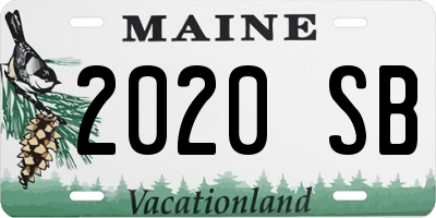 ME license plate 2020SB