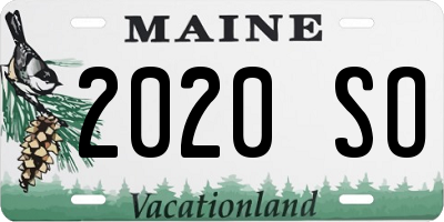 ME license plate 2020SO