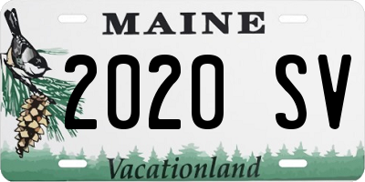 ME license plate 2020SV