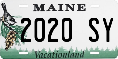 ME license plate 2020SY