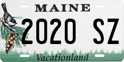 ME license plate 2020SZ
