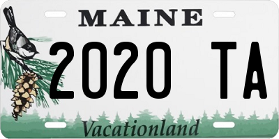 ME license plate 2020TA