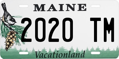 ME license plate 2020TM