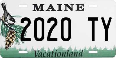ME license plate 2020TY
