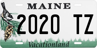 ME license plate 2020TZ