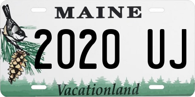 ME license plate 2020UJ